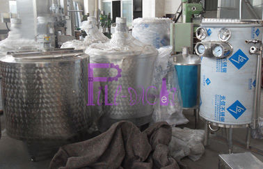 शीतल पेय उत्पादन लाइन के लिए डबल वॉल इलेक्ट्रिक ताप चीनी मिल्टिंग पॉट / टैंक
