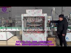 2091 एम19 कजाकिस्तान स्ट्रेट-लाइन 6-स्टेशन ग्लास बोतल स्टेनलेस स्टील ग्रेविटी-फ्लो फिलिंग मशीन