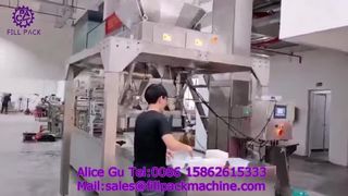 2250 J123 प्लास्टी में मशरूम के लिए रोल फिल्म सीलिंग के साथ रैखिक वजन और भरने की उत्पादन लाइन