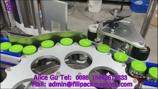 स्वयं-चिपकने वाली लैब के साथ ट्रिपल-स्क्रू कैप ग्लास की बोतलों के लिए 2129 एम4 स्वचालित रोटरी लेबलिंग मशीन