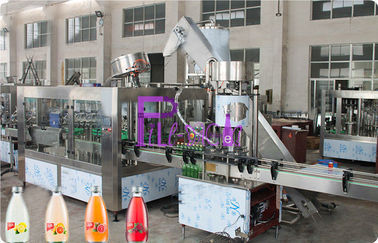 पूर्ण ऑटो ग्लास बोतल तरल भरने की मशीन, फलों का रस भराव 8000BPH