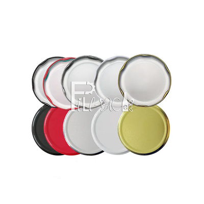 38mm 43mm जूस ग्लास बॉटल कैप्स ढक्कन 48mm 53mm 58mm टिनप्लेट मेटल स्क्रू कैप