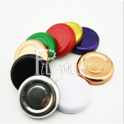 38mm 43mm जूस ग्लास बॉटल कैप्स ढक्कन 48mm 53mm 58mm टिनप्लेट मेटल स्क्रू कैप