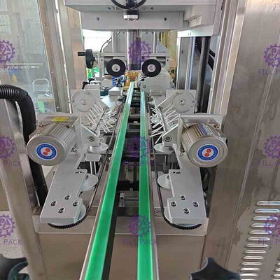 स्वचालित सिंगल हेड स्लीव लेबलिंग मशीन 150BPM 250BPM सिकुड़ सुरंग के साथ