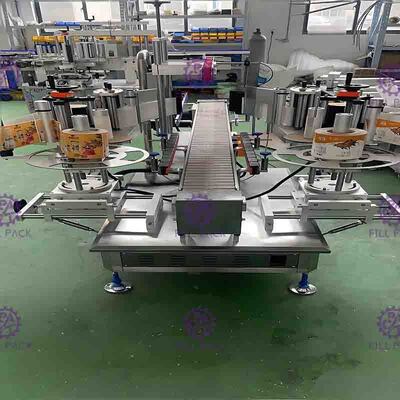 SUS304 40m / न्यूनतम स्वचालित फ्लैट बोतल लेबलिंग मशीन डबल पक्षीय