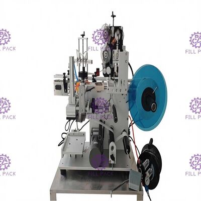 चिपकने वाला स्टीकर बोतल लेबलिंग मशीन 1800BPH वर्ग बोतल 3 पक्षों के लिए अर्ध स्वचालित