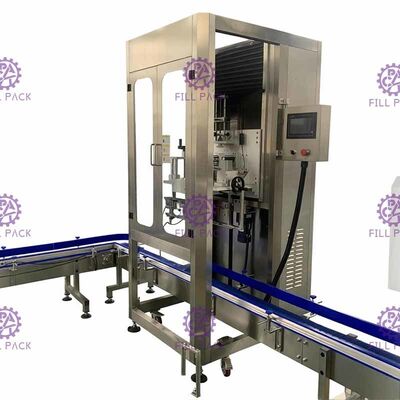 सिंगल हेड नेक लेबलिंग गैलन लेबलर मशीन फुल ऑटोमेशन 300BPM