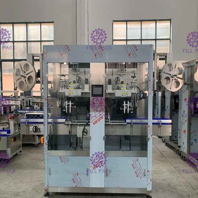 1 एल पालतू बोतल लेबलिंग मशीन पैनासोनिक मोटर आस्तीन आवेदक 400 बीपीएम