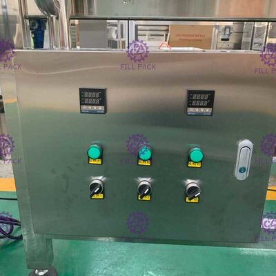 SUS304 गर्म भरने आस्तीन लेबलिंग मशीन पहियों के साथ जंगम