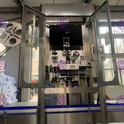 0-50 बीपीएम स्टेनलेस स्टील गैलन बोतल लेबलिंग मशीन पीएलसी कंट्रोल