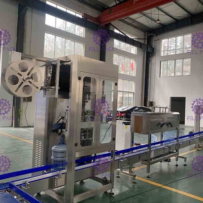 गैलन बॉटल स्लीव श्रिंक लेबलिंग / लेबलर एप्लीकेटर / मशीन / उपकरण / लाइन / प्लांट / सिस्टम / यूनिट