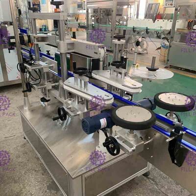 स्वयं चिपकने वाला पीईटी / प्लास्टिक स्टीकर स्क्वायर फ्लैट बोतल लेबलिंग / लेबलर मशीन / उपकरण / संयंत्र / प्रणाली