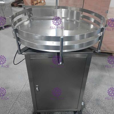 6000BPH संचय टर्नराउंड पीईटी ग्लास बोतल फीडिंग टेबल