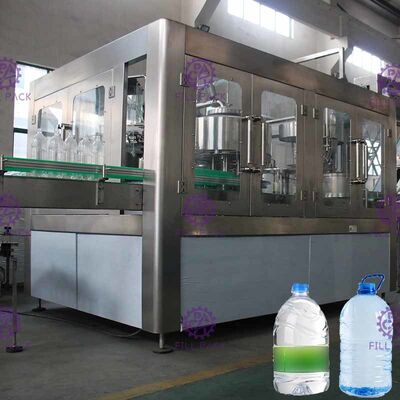 पूरे लाइन पूर्ण स्वचालित 5L पीईटी बोतल पीने के पानी भरने संयंत्र