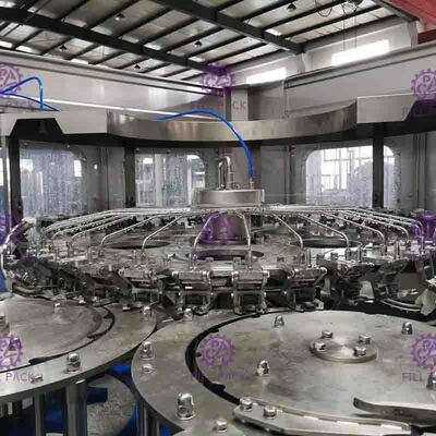 स्वचालित 3 में 1 शीतल पेय बोतलिंग उपकरण खाद्य स्टेज स्टेनलेस स्टील