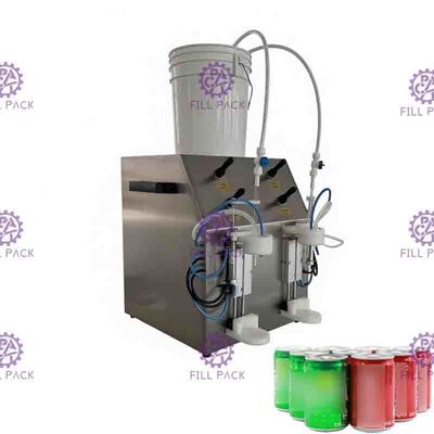 2 हेड कार्बोनेटेड मशीन उपकरण अर्ध स्वचालित 330ML 90 मिमी भर सकते हैं