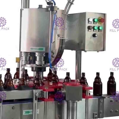 औद्योगिक 6 प्रमुखों क्राउन कैपिंग मशीन बोतल, मुकुट टोपी सील उपकरण बोतल