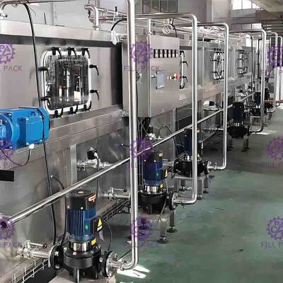 ग्लास बोतलबंद रस शीतलक मशीन 36 ℃ - 85 ℃ गरम भरने की मशीन के लिए