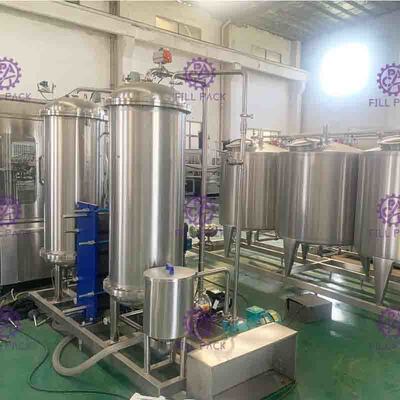 शीतल पेय प्रसंस्करण लाइन के लिए 3000L तीन टैंक कोका कोला कार्बोनेटेड पेय मिक्सर