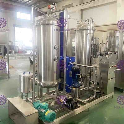 शीतल पेय प्रसंस्करण लाइन के लिए 3000L तीन टैंक कोका कोला कार्बोनेटेड पेय मिक्सर