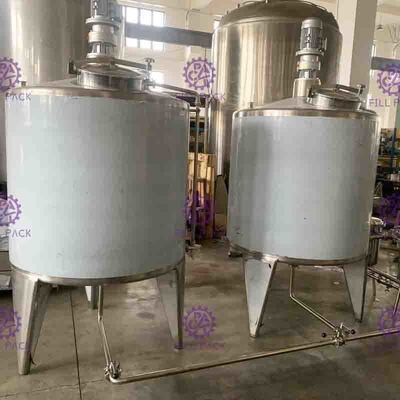 शीतल पेय उत्पादन लाइन के लिए डबल वॉल इलेक्ट्रिक ताप चीनी मिल्टिंग पॉट / टैंक