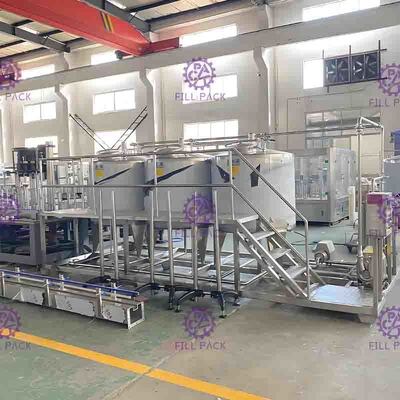 पेय चाय 3000L/H रस तैयार करने के उपकरण संयंत्र प्रणाली मिश्रित लीची स्वादयुक्त