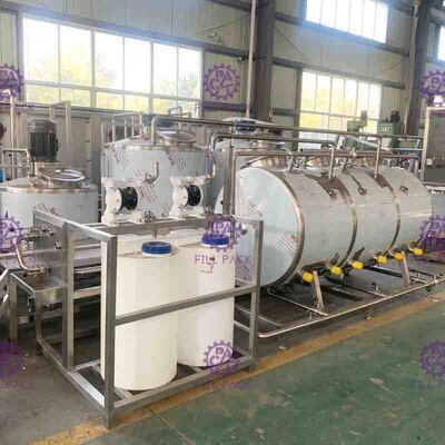 यूएचटी प्लेट स्टेरलाइजर के साथ फ्लेवर्ड बेवरेज जूस मिक्सिंग प्रोसेसिंग लाइन 7000L / H