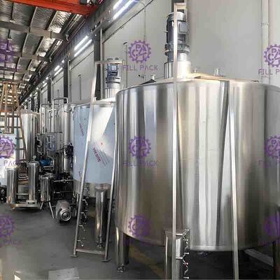 यूएचटी प्लेट स्टेरलाइजर के साथ फ्लेवर्ड बेवरेज जूस मिक्सिंग प्रोसेसिंग लाइन 7000L / H
