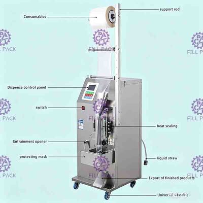 पीने के पानी या जूस के लिए 1000BPH छोटा तरल पाउच भरने वाली सीलिंग मशीन