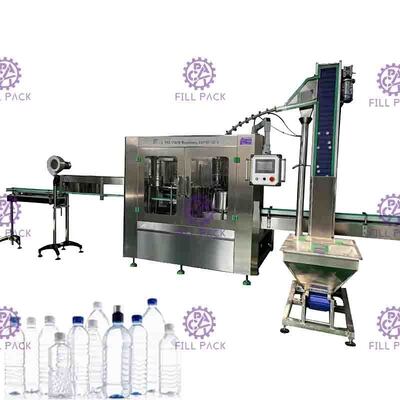 एसजीएस 0.3L 4000BPH स्वचालित मिनरल वाटर बॉटलिंग मशीन