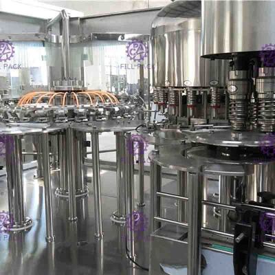 पीएलसी नियंत्रण के साथ 24 सिर पीईटी बोतल पीने के पानी भरने का संयंत्र