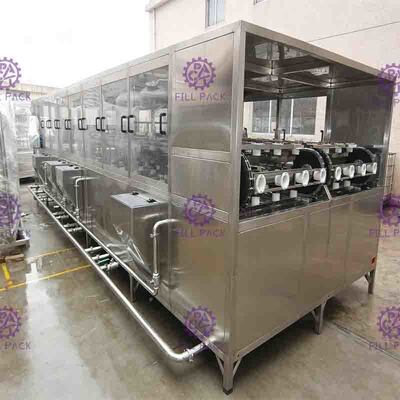 स्टेनलेस स्टील के साथ स्वचालित 1200BPH 5 गैलन पानी भरने की मशीन / लाइन