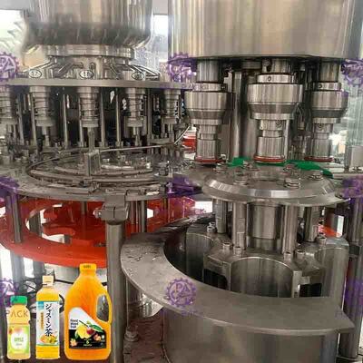 स्वचालित 3 इन 1 छोटी प्लास्टिक की बोतल का रस गर्म भरने की मशीन / उत्पादन लाइन / बॉटलिंग प्लांट