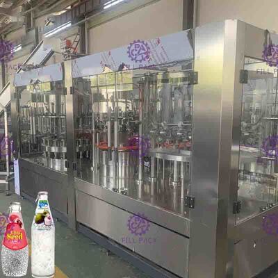 स्वचालित रस फलों का गूदा भरने वाली कैपिंग मशीन 3 इन 1 मोनोब्लॉक ग्रेन्युल पेय