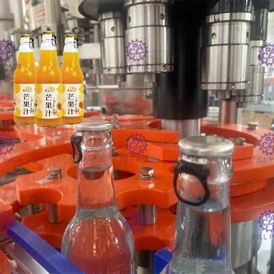 एयर लिफ्टिंग बेवरेज फिलिंग इक्विपमेंट 12000BPH मेटल कैप्स के साथ