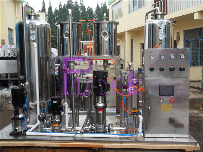 स्वचालित शीतल पेय प्रसंस्करण लाइन उच्च शक्ति सोडा पानी सीओ 2 मिक्सर 6000 एल / एच