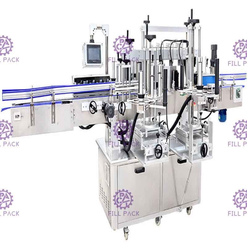 डबल या थ्री साइड चिपकने वाला स्टिकर बोतल लेबलिंग लेबलर मशीन उपकरण लाइन प्लांट