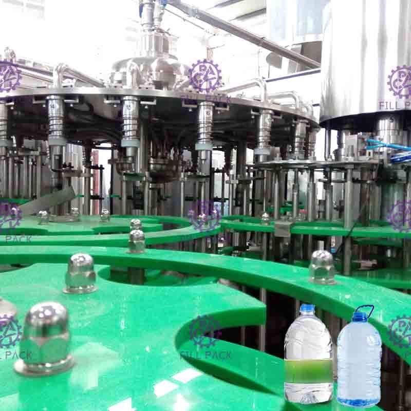 3L / 5L / 10L खनिज पानी प्लास्टिक की बोतल 2 में 1 वॉशर भराव Capper उपकरण / संयंत्र / मशीन / प्रणाली / लाइन