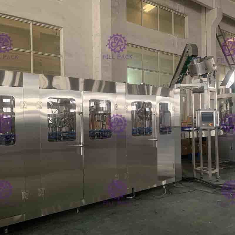 32 - 32 - 10 बॉटल फिलिंग मशीन एल्यूमीनियम लिड स्क्रू फीडिंग टाइप के साथ