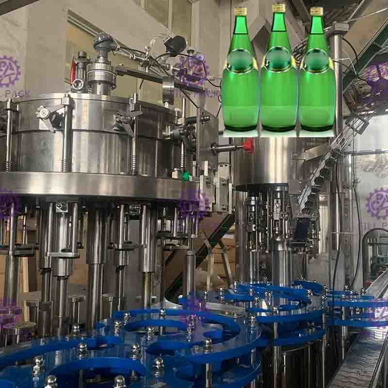 12000BPH बोतल भरने की मशीन की अंगूठी प्रकार तरल सिलेंडर पीएलसी नियंत्रण