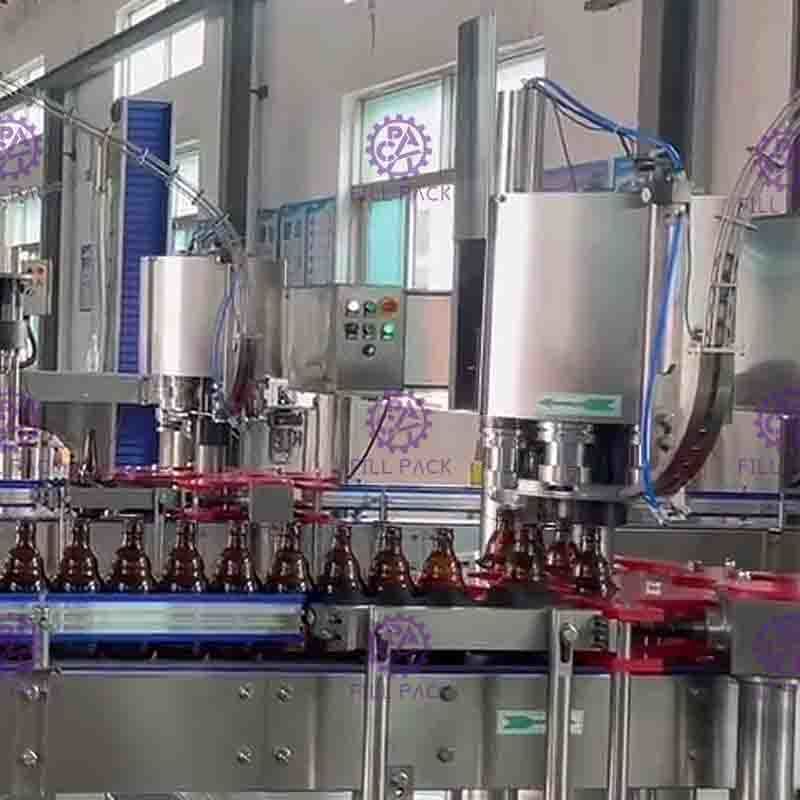 2000BPH कार्बोनेटेड पेय भरने और कैपिंग मशीनों इलेक्ट्रिक बोतल बीयर भरने लाइन