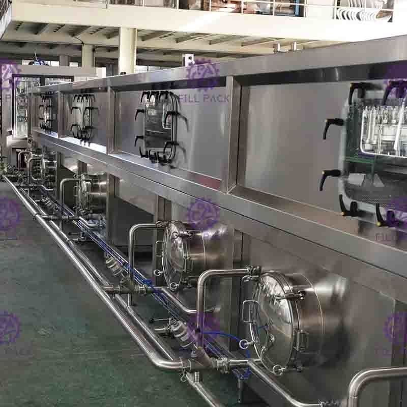 ग्लास बोतलबंद रस शीतलक मशीन 36 ℃ - 85 ℃ गरम भरने की मशीन के लिए
