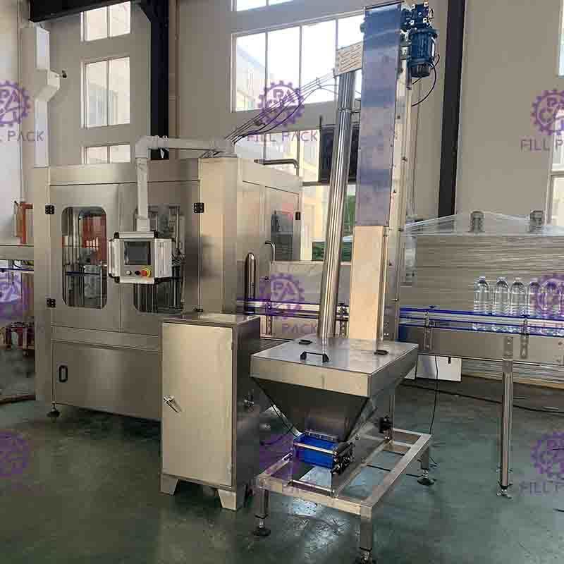 स्वचालित 3 में 1 पीईटी रोटरी बोतल पीने का पानी भरने की मशीन