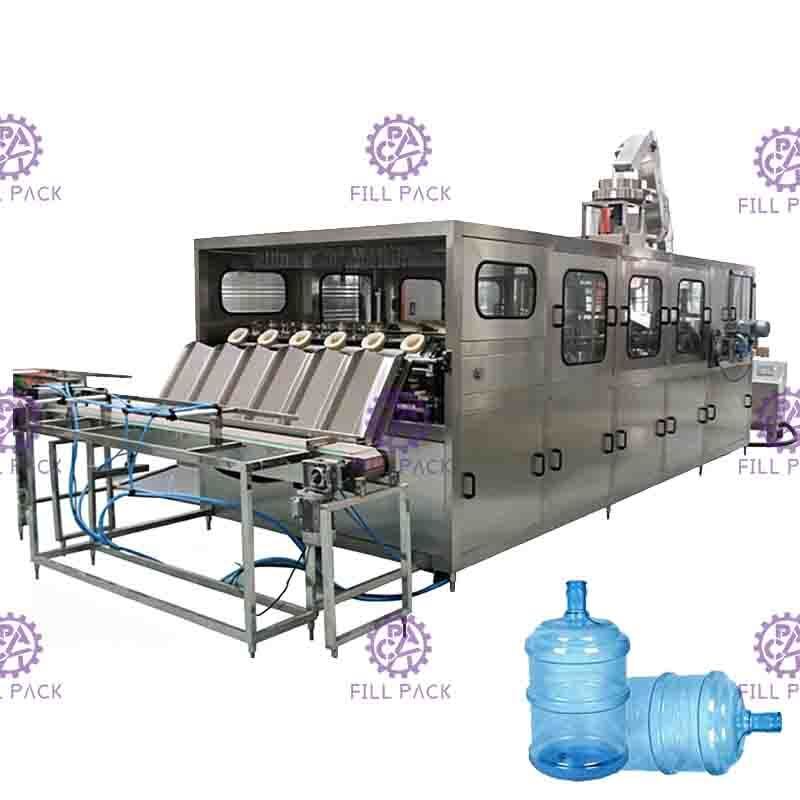 बाल्टी / बैरल / गैलन की बोतल में पानी भरने के कैपिंग उपकरण / प्लांट / मशीन / सिस्टम / लाइन