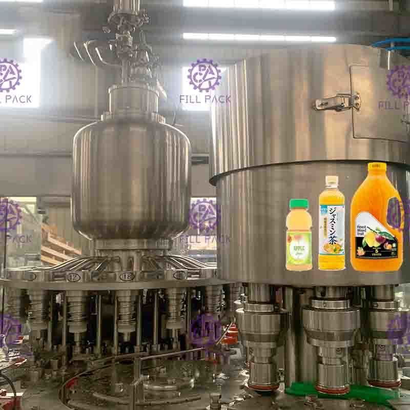 रस बॉटलिंग के लिए उपयुक्त 1 हॉट फिलिंग मशीन में मोनोब्लॉक 3