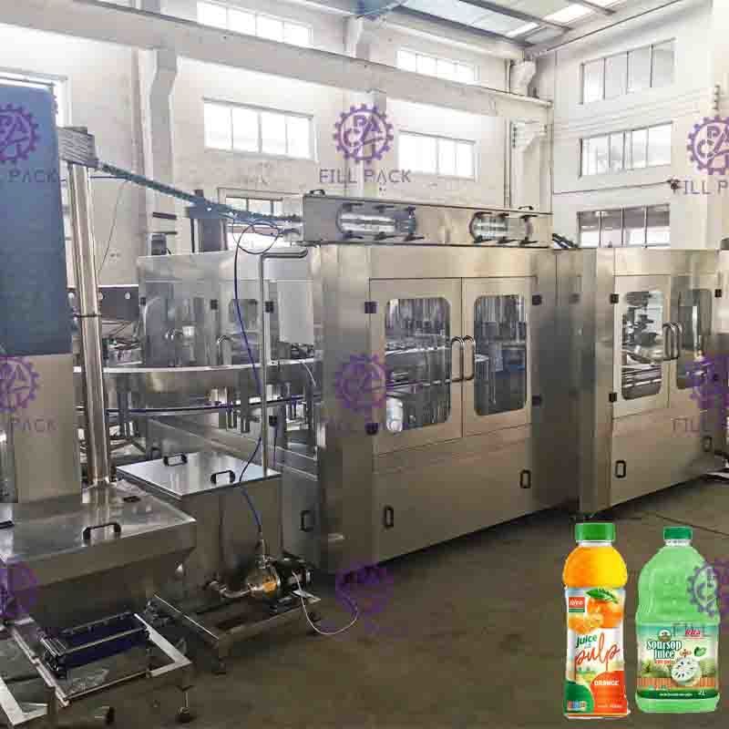 मोनोब्लॉक वॉशिंग जूस फिलिंग कैपिंग मशीन CGF32-32-10 प्लास्टिक बोतल उपकरण